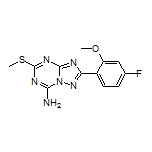 2-(4-Fluoro-2-methoxyphenyl)-5-(methylthio)-[1,2,4]triazolo[1,5-a][1,3,5]triazin-7-amine