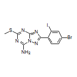 2-(4-Bromo-2-iodophenyl)-5-(methylthio)-[1,2,4]triazolo[1,5-a][1,3,5]triazin-7-amine