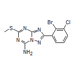 2-(2-Bromo-3-chlorophenyl)-5-(methylthio)-[1,2,4]triazolo[1,5-a][1,3,5]triazin-7-amine