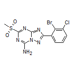 2-(2-Bromo-3-chlorophenyl)-5-(methylsulfonyl)-[1,2,4]triazolo[1,5-a][1,3,5]triazin-7-amine