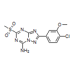 2-(4-Chloro-3-methoxyphenyl)-5-(methylsulfonyl)-[1,2,4]triazolo[1,5-a][1,3,5]triazin-7-amine