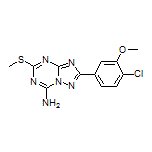 2-(4-Chloro-3-methoxyphenyl)-5-(methylthio)-[1,2,4]triazolo[1,5-a][1,3,5]triazin-7-amine