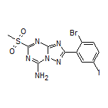 2-(2-Bromo-5-iodophenyl)-5-(methylsulfonyl)-[1,2,4]triazolo[1,5-a][1,3,5]triazin-7-amine