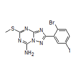 2-(2-Bromo-5-iodophenyl)-5-(methylthio)-[1,2,4]triazolo[1,5-a][1,3,5]triazin-7-amine