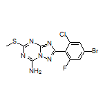 2-(4-Bromo-2-chloro-6-fluorophenyl)-5-(methylthio)-[1,2,4]triazolo[1,5-a][1,3,5]triazin-7-amine