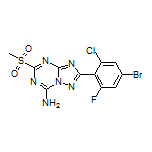 2-(4-Bromo-2-chloro-6-fluorophenyl)-5-(methylsulfonyl)-[1,2,4]triazolo[1,5-a][1,3,5]triazin-7-amine