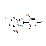 2-(2-Bromo-4-chloro-6-fluorophenyl)-5-(methylthio)-[1,2,4]triazolo[1,5-a][1,3,5]triazin-7-amine