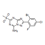 2-(2-Bromo-4-chloro-6-fluorophenyl)-5-(methylsulfonyl)-[1,2,4]triazolo[1,5-a][1,3,5]triazin-7-amine