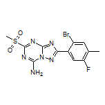 2-(2-Bromo-5-fluoro-4-methylphenyl)-5-(methylsulfonyl)-[1,2,4]triazolo[1,5-a][1,3,5]triazin-7-amine