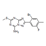 2-(2-Bromo-5-fluoro-4-methylphenyl)-5-(methylthio)-[1,2,4]triazolo[1,5-a][1,3,5]triazin-7-amine