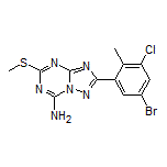 2-(5-Bromo-3-chloro-2-methylphenyl)-5-(methylthio)-[1,2,4]triazolo[1,5-a][1,3,5]triazin-7-amine