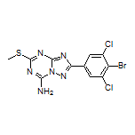 2-(4-Bromo-3,5-dichlorophenyl)-5-(methylthio)-[1,2,4]triazolo[1,5-a][1,3,5]triazin-7-amine