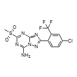 2-[4-Chloro-2-(trifluoromethyl)phenyl]-5-(methylsulfonyl)-[1,2,4]triazolo[1,5-a][1,3,5]triazin-7-amine