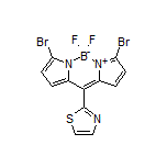 3,7-Dibromo-5,5-difluoro-10-(thiazol-2-yl)-5H-dipyrrolo[1,2-c:2’,1’-f][1,3,2]diazaborinin-4-ium-5-uide