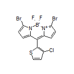 3,7-Dibromo-10-(3-chlorothiophen-2-yl)-5,5-difluoro-5H-dipyrrolo[1,2-c:2’,1’-f][1,3,2]diazaborinin-4-ium-5-uide