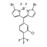 3,7-Dibromo-10-[3-chloro-4-(trifluoromethyl)phenyl]-5,5-difluoro-5H-dipyrrolo[1,2-c:2’,1’-f][1,3,2]diazaborinin-4-ium-5-uide