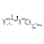 (2S)-2-Acetamido-N-[(2S)-1-[[4-(2-amino-1-hydroxyethyl)phenyl]amino]-1-oxo-2-propyl]-3-methylbutanamide