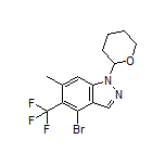 4-Bromo-6-methyl-1-(tetrahydro-2H-pyran-2-yl)-5-(trifluoromethyl)-1H-indazole