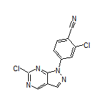 2-Chloro-4-(6-chloro-1H-pyrazolo[3,4-d]pyrimidin-1-yl)benzonitrile