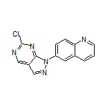 6-(6-Chloro-1H-pyrazolo[3,4-d]pyrimidin-1-yl)quinoline