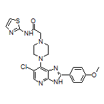 2-[4-[6-Chloro-2-(4-methoxyphenyl)-3H-imidazo[4,5-b]pyridin-7-yl]-1-piperazinyl]-N-(2-thiazolyl)acetamide