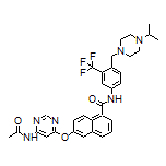 6-[(6-Acetamido-4-pyrimidinyl)oxy]-N-[4-[(4-isopropyl-1-piperazinyl)methyl]-3-(trifluoromethyl)phenyl]-1-naphthamide