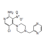 5-Chloro-3-nitro-4-[4-(2-pyrazinylmethyl)-1-piperazinyl]pyridin-2-amine