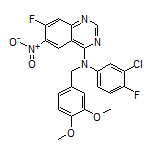 N-(3-Chloro-4-fluorophenyl)-N-(3,4-dimethoxybenzyl)-7-fluoro-6-nitroquinazolin-4-amine