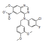 N-(3-Chloro-4-fluorophenyl)-N-(3,4-dimethoxybenzyl)-7-methoxy-6-nitroquinazolin-4-amine