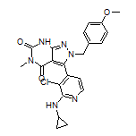 3-[3-Chloro-2-(cyclopropylamino)-4-pyridyl]-2-(4-methoxybenzyl)-5-methyl-2H-pyrazolo[3,4-d]pyrimidine-4,6(5H,7H)-dione