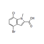 4-Bromo-7-chloro-1-methylindole-2-carboxylic Acid