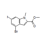 Methyl 4-Bromo-6-iodo-1-methylindole-2-carboxylate