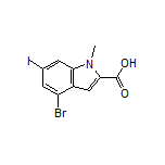 4-Bromo-6-iodo-1-methylindole-2-carboxylic Acid