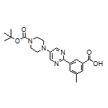 3-[5-(4-Boc-1-piperazinyl)-2-pyrimidinyl]-5-methylbenzoic Acid