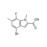 4-Bromo-7-fluoro-1,6-dimethylindole-2-carboxylic Acid