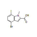 4-Bromo-7-iodo-1-methylindole-2-carboxylic Acid