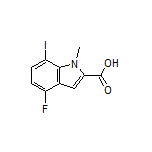 4-Fluoro-7-iodo-1-methylindole-2-carboxylic Acid