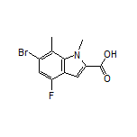 6-Bromo-4-fluoro-1,7-dimethylindole-2-carboxylic Acid