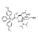 (2R,3R,4S)-4-[Bis(4-methoxyphenyl)(phenyl)methoxy]-2-[5-methyl-2,4-dioxo-3,4-dihydropyrimidin-1(2H)-yl]-3-tetrahydrofuryl (2-Cyanoethyl) Diisopropylphosphoramidite