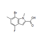 7-Bromo-4-fluoro-1,6-dimethylindole-2-carboxylic Acid