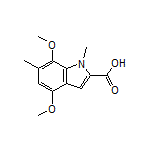 4,7-Dimethoxy-1,6-dimethylindole-2-carboxylic Acid