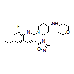 1-[6-Ethyl-8-fluoro-4-methyl-3-(3-methyl-1,2,4-oxadiazol-5-yl)-2-quinolyl]-N-(tetrahydro-2H-pyran-4-yl)piperidin-4-amine