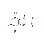 7-Bromo-4-fluoro-1,5-dimethylindole-2-carboxylic Acid