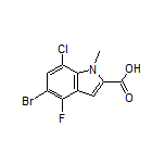 5-Bromo-7-chloro-4-fluoro-1-methylindole-2-carboxylic Acid