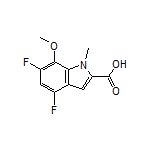 4,6-Difluoro-7-methoxy-1-methylindole-2-carboxylic Acid