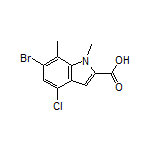 6-Bromo-4-chloro-1,7-dimethyl-1H-indole-2-carboxylic Acid