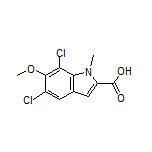 5,7-Dichloro-6-methoxy-1-methylindole-2-carboxylic Acid