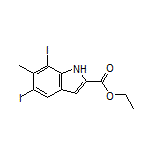 Ethyl 5,7-Diiodo-6-methylindole-2-carboxylate