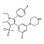 1-[3-[1-Ethyl-2-(4-fluorophenyl)-5-methyl-4-(methylsulfonyl)-3-pyrrolyl]-5-fluorophenyl]piperazine