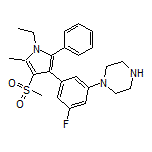 1-[3-[1-Ethyl-5-methyl-4-(methylsulfonyl)-2-phenyl-3-pyrrolyl]-5-fluorophenyl]piperazine